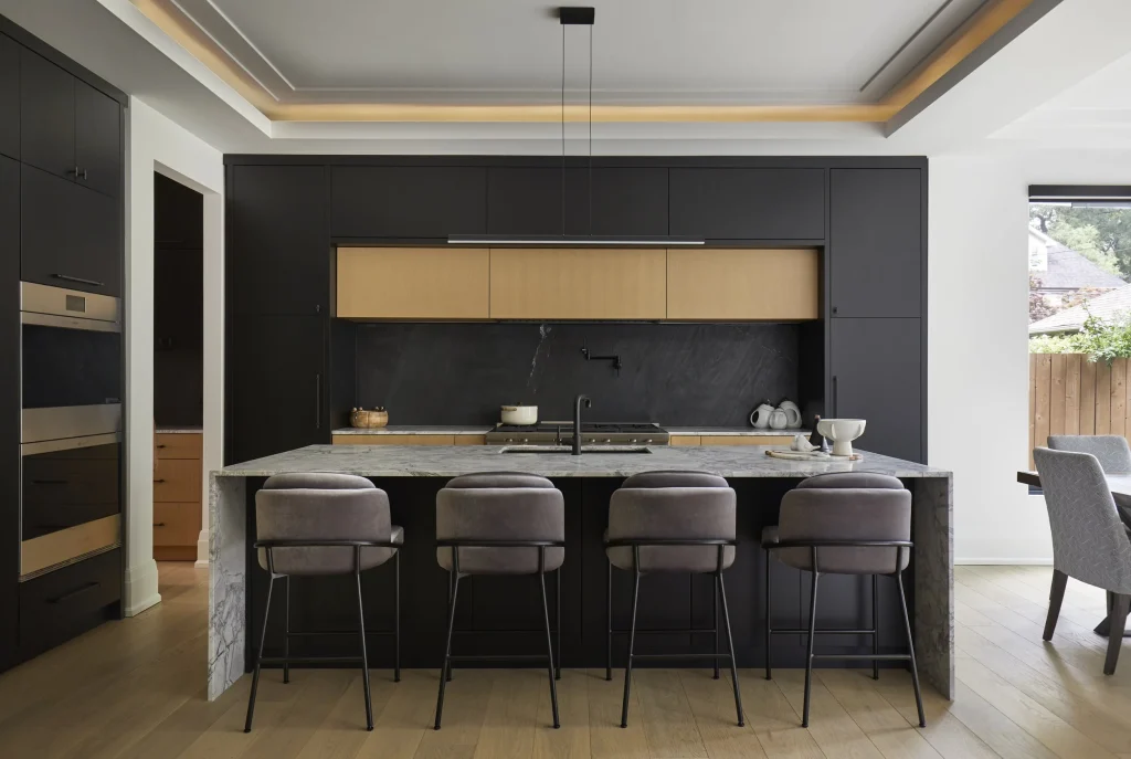 Contemporary kitchen with custom cabinetry.‎