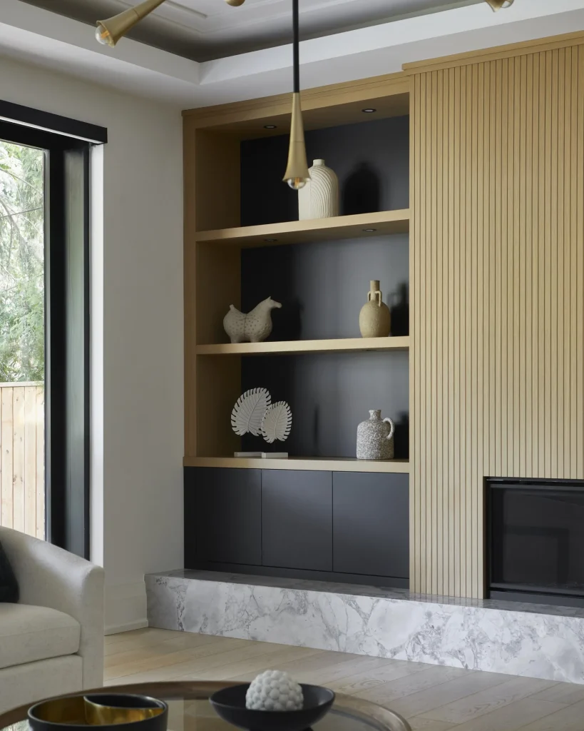 Modern living area with large windows and clean finishes.‎